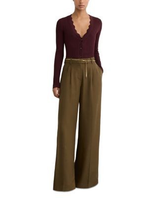 Reiss Vinny Scallop Detail Cardigan