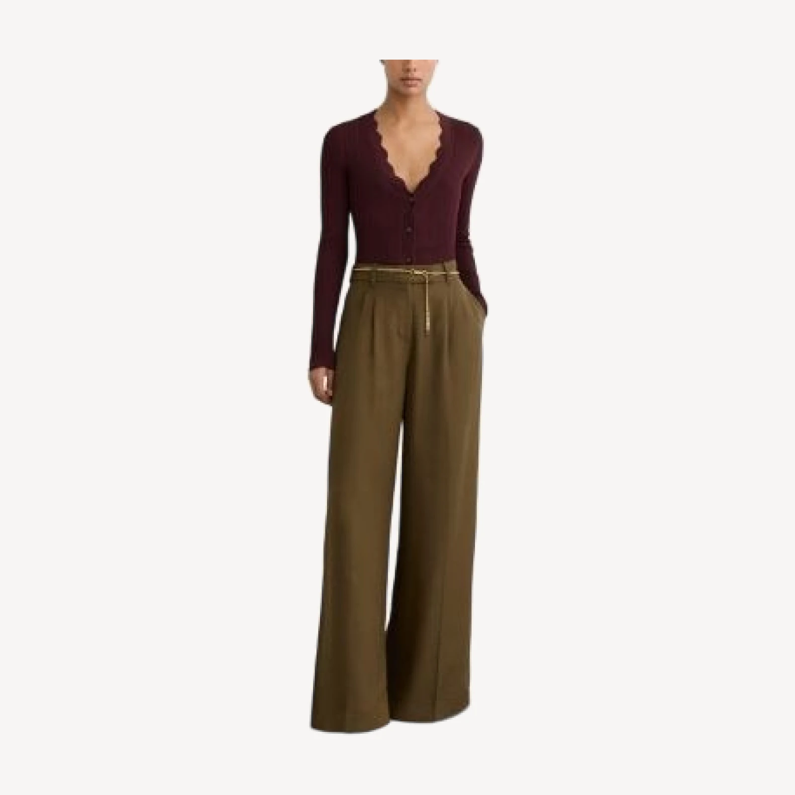Reiss Vinny Scallop Detail Cardigan