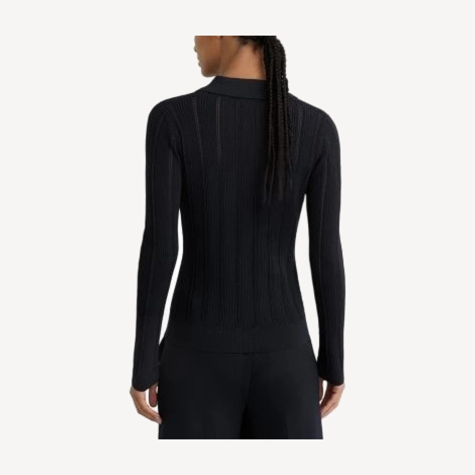 Reiss Harri Stitch Button Detail Knitted Top
