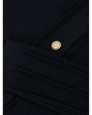 Reiss Harri Stitch Button Detail Knitted Top
