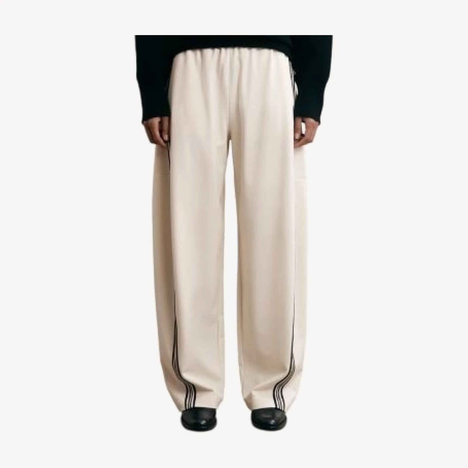 Reiss Elle Barrel Leg Side Stripe Pants