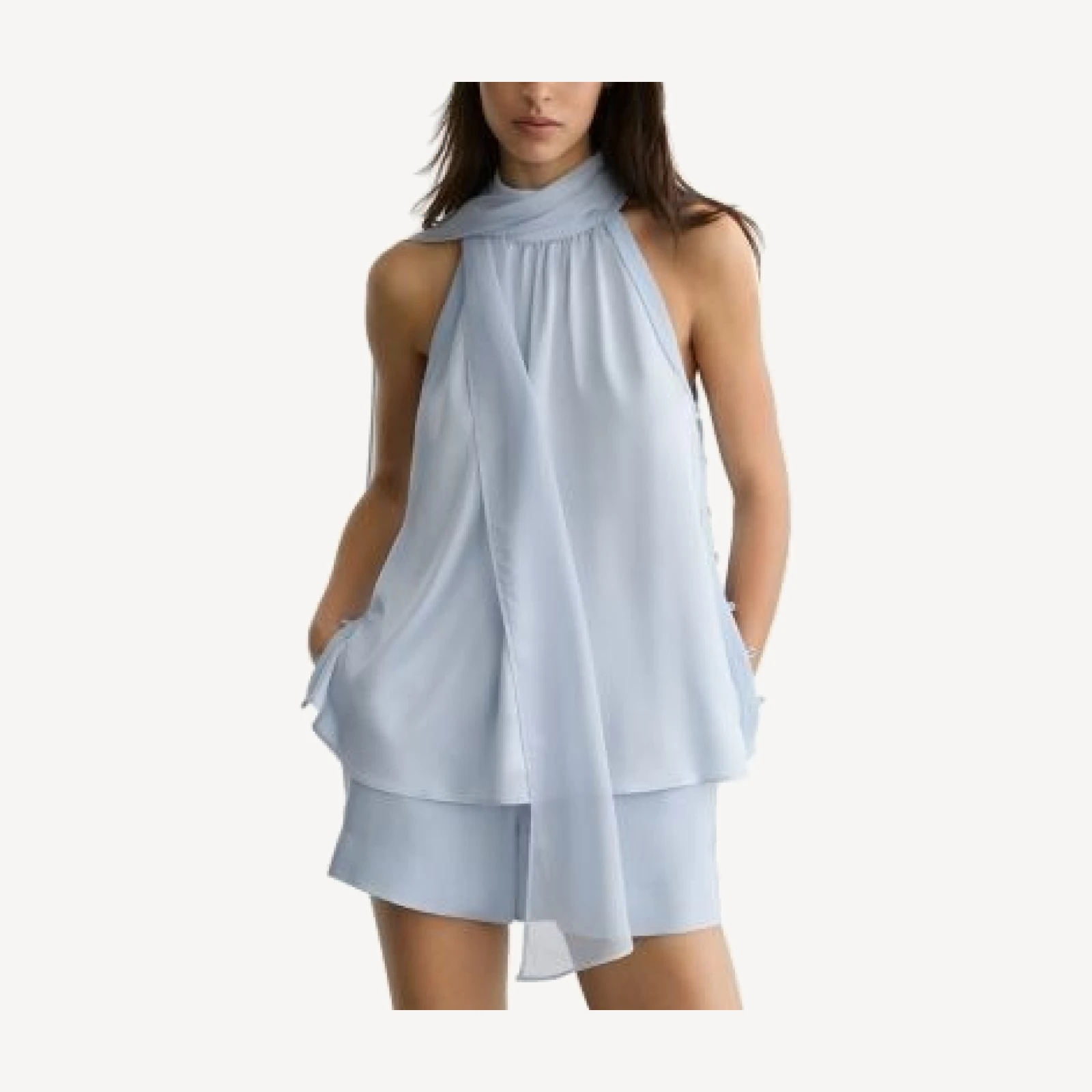 Reiss Andrea Chiffon Scarf Top