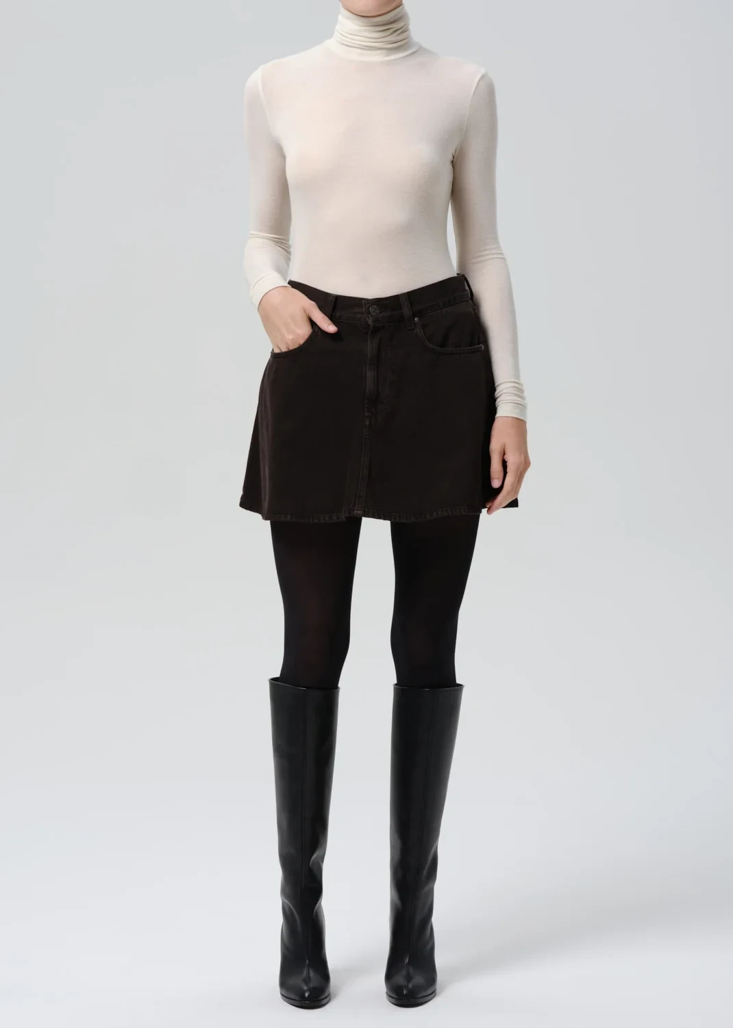Trapeze Skirt in Carob
