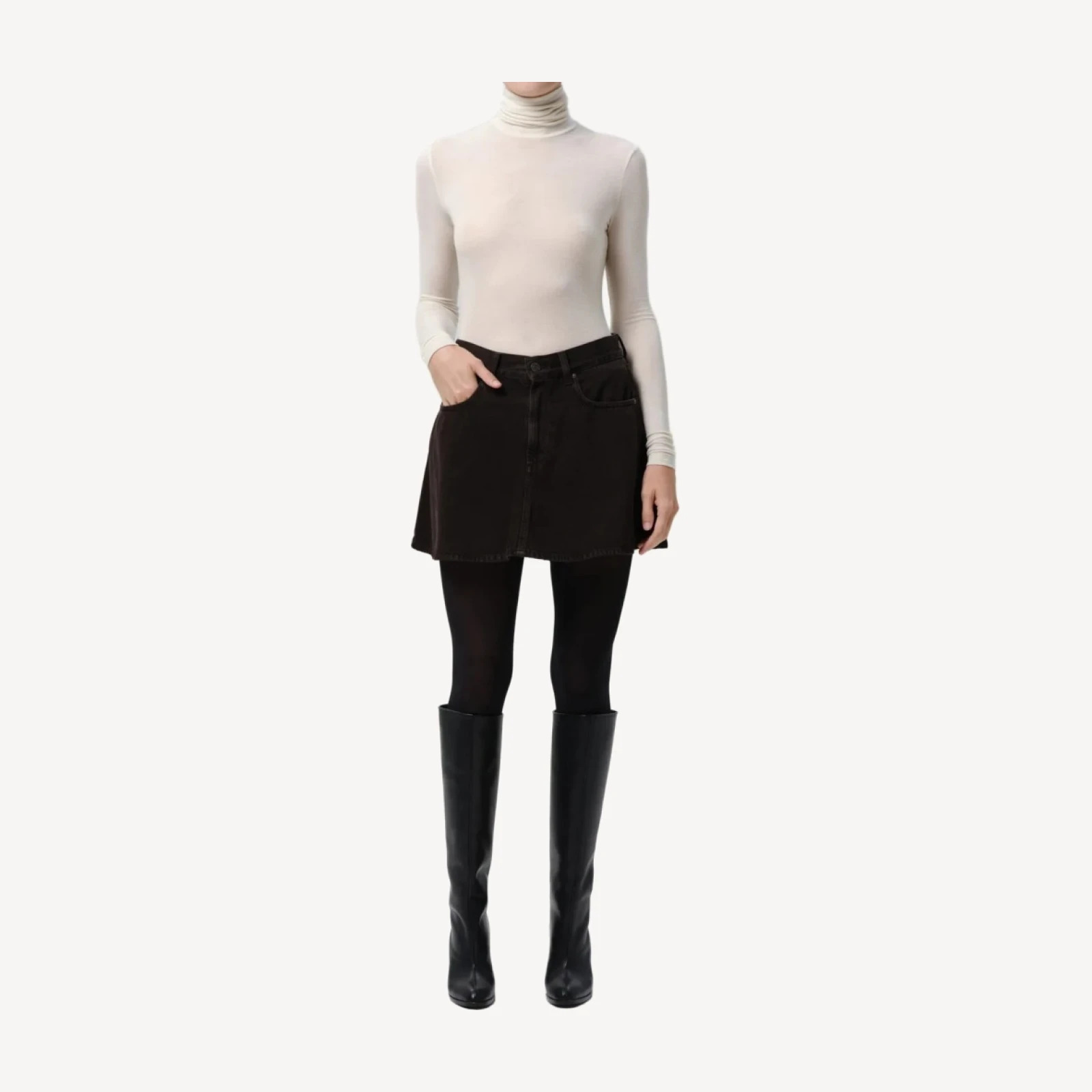 Trapeze Skirt in Carob