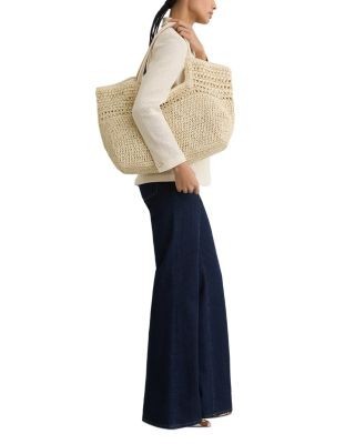 Reiss Evelyn Cut Out Crocheted Tote