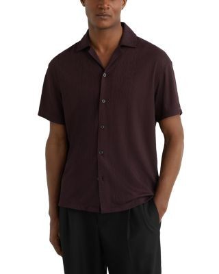 Reiss Ando Jacquard Knit Camp Shirt