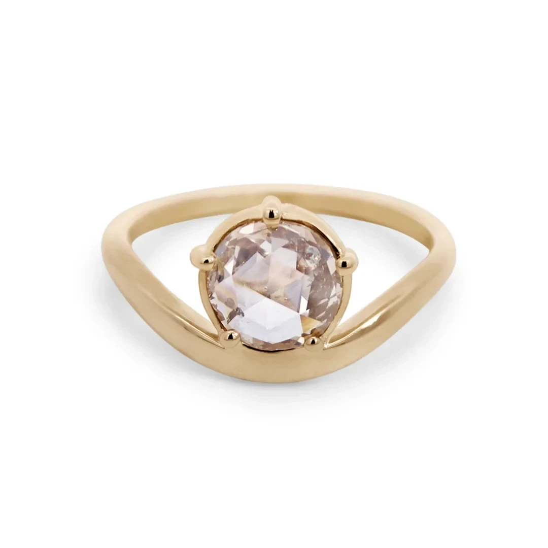 Sway Ring - Yellow Gold & Champagne Diamond (0.95ct)