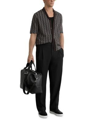 Reiss Cuban Collar Wavy Pattern Shirt
