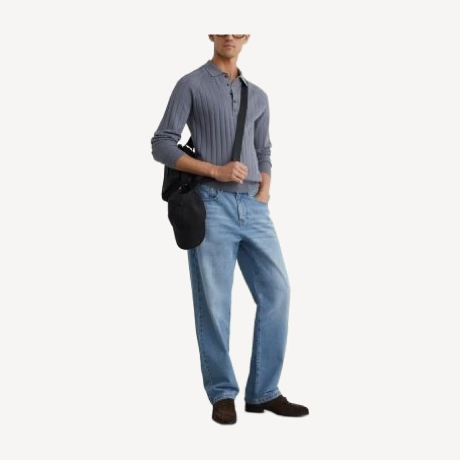 Reiss Dillingham Long Sleeve Sweater Polo