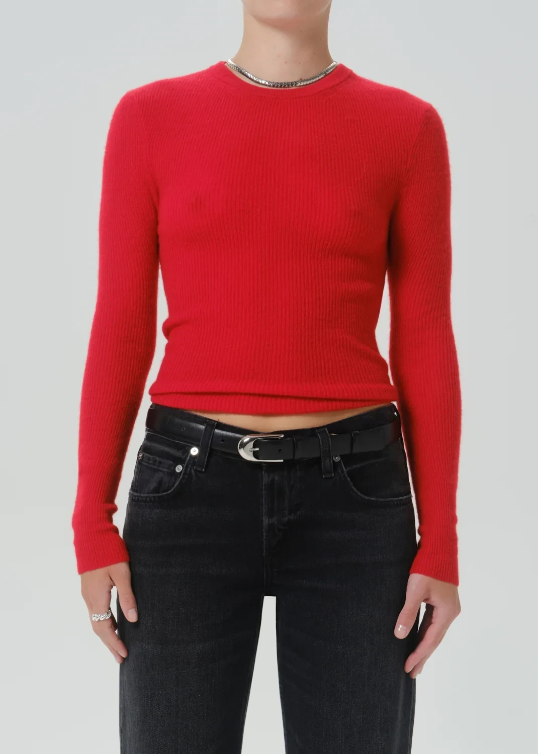 Alessia Crewneck Sweater in Amaranth