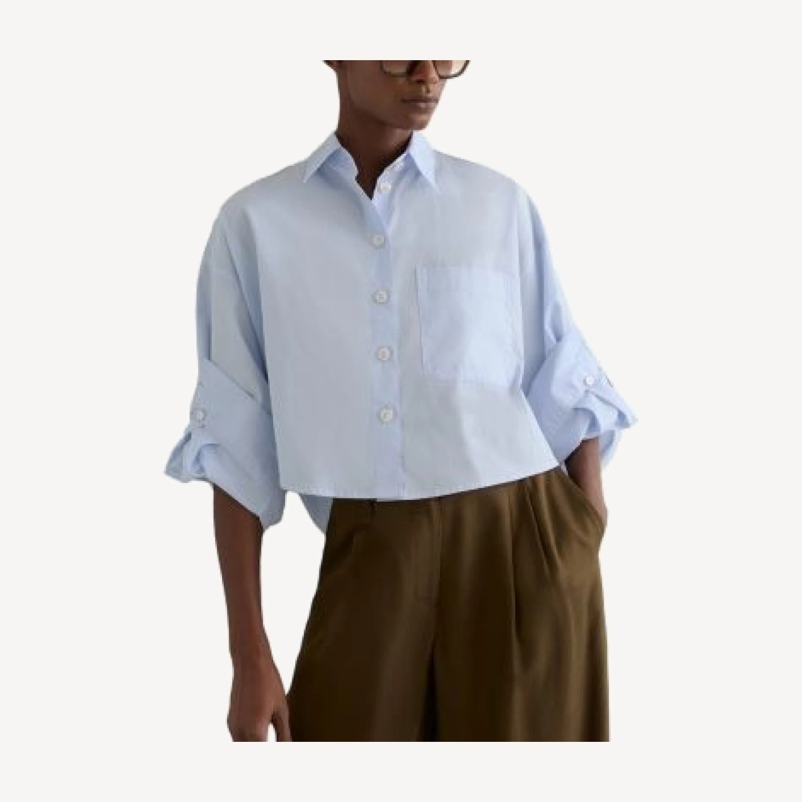 Reiss Solenge Cropped Shirt
