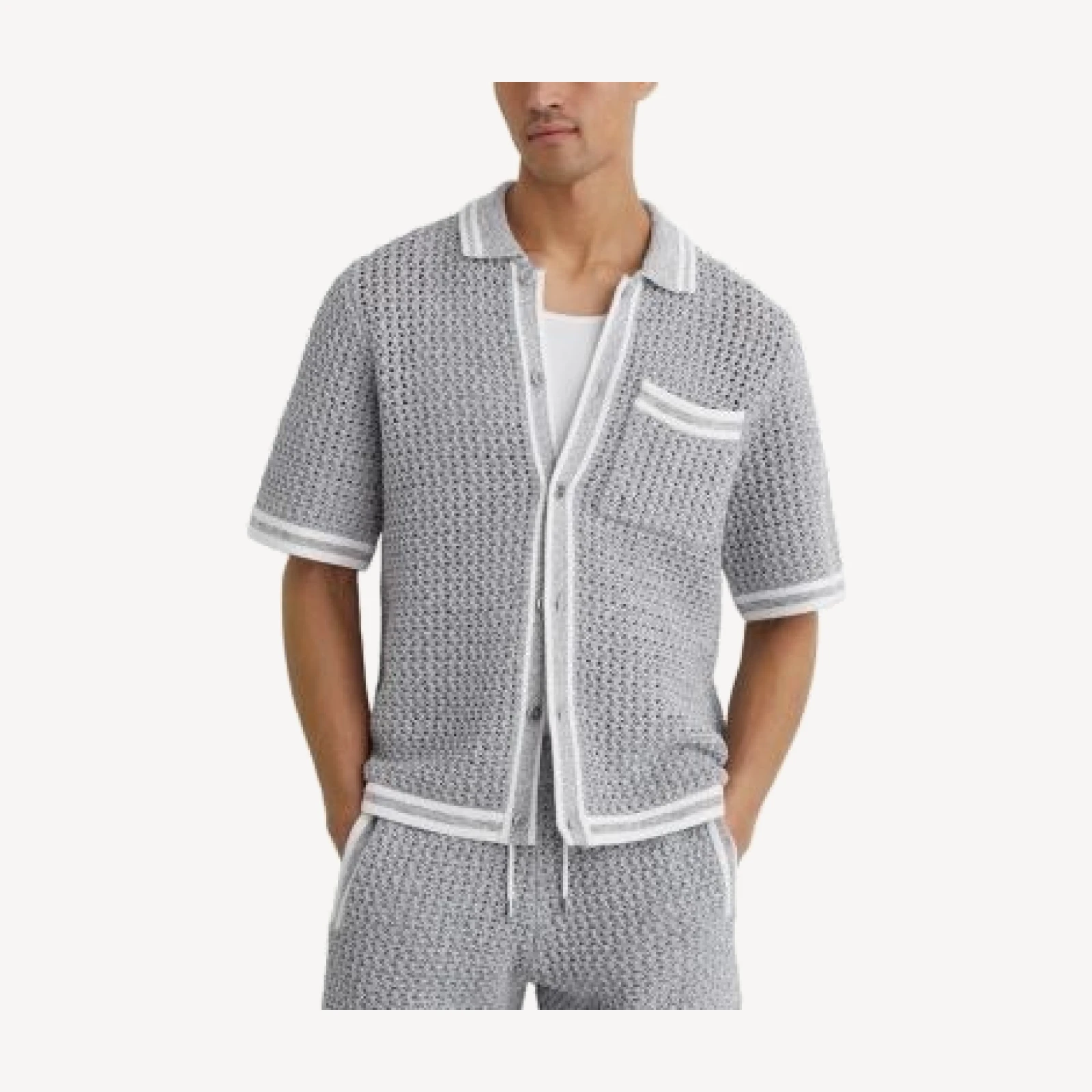 Reiss Meadows Regular Fit Contrast Tipping Pocket Shirt