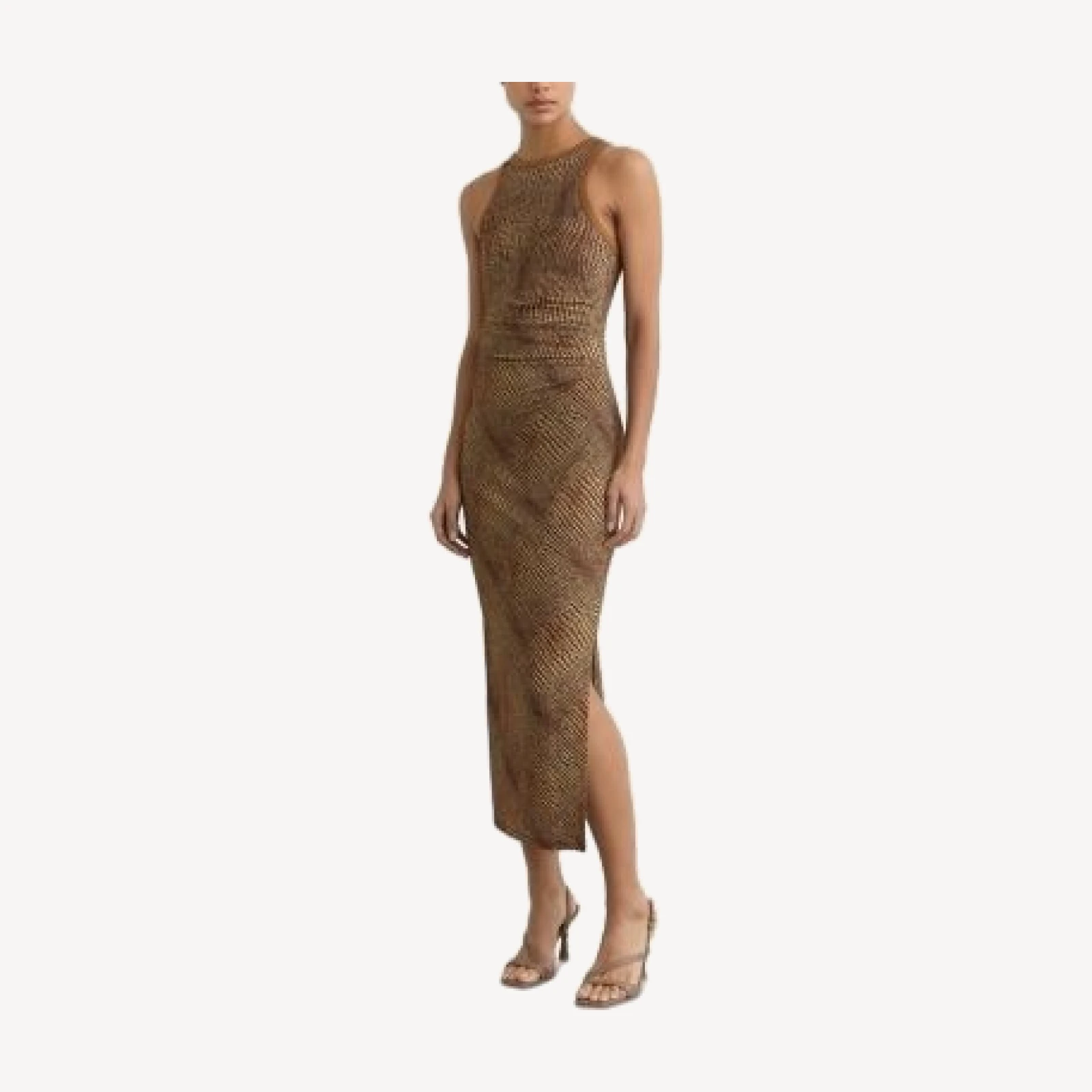 Reiss Lola Snake Print Bodycon Dress