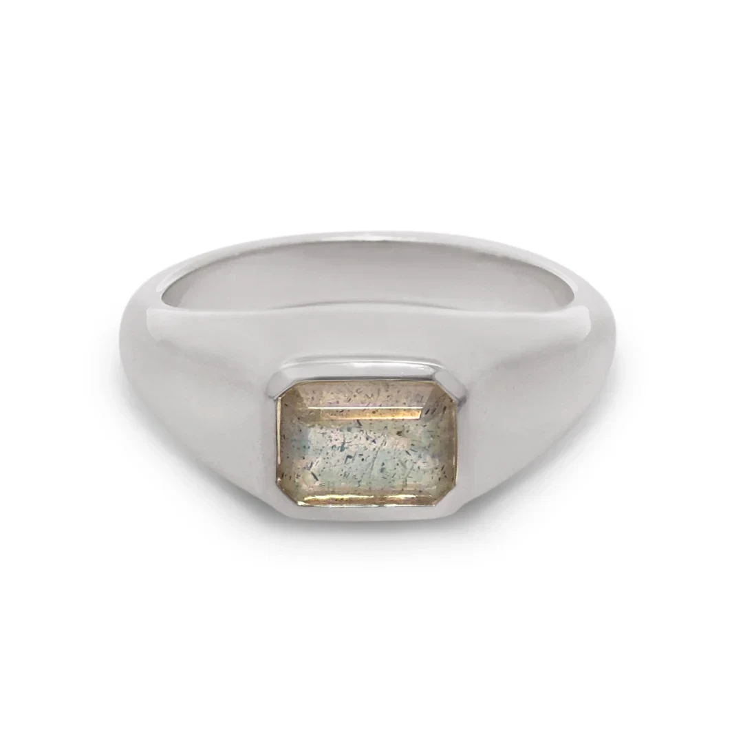 Creo Ring - Sterling Silver & Labradorite