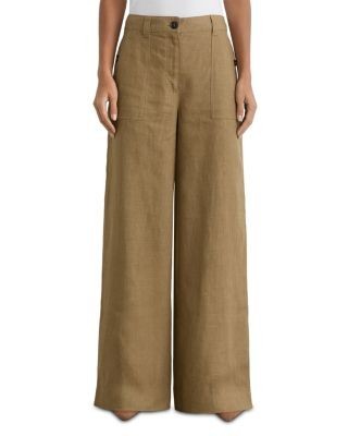 Reiss Ashby Wide Leg Linen Pants