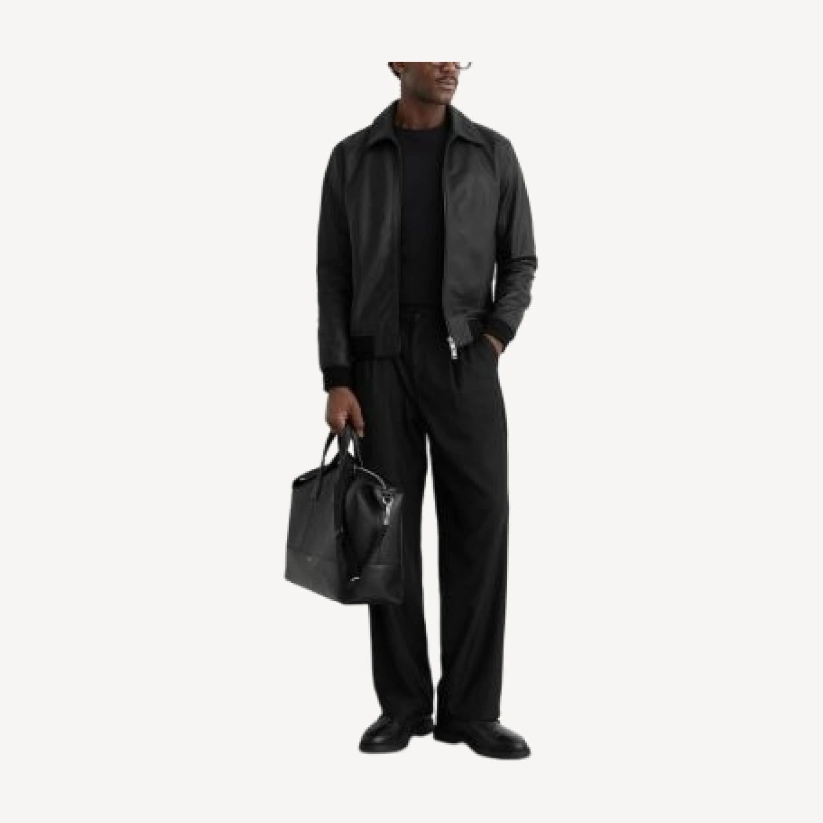 Reiss Leather Zip Through Jacket