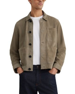 Reiss Danny Regular Fit Suede Worker Jacket