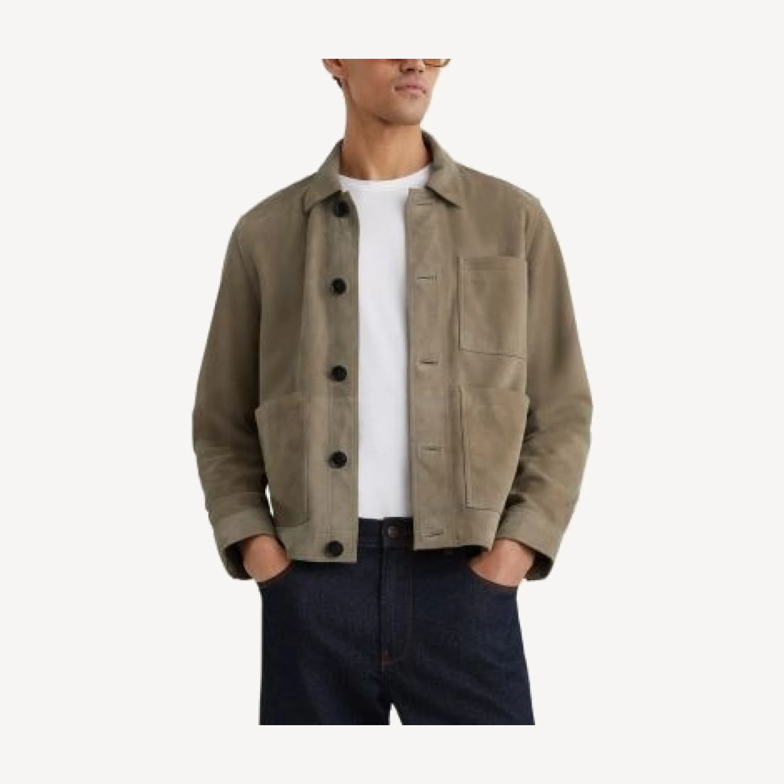 Reiss Danny Regular Fit Suede Worker Jacket