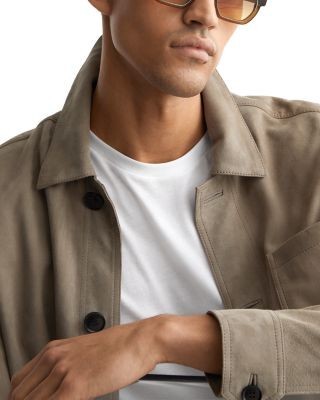 Reiss Danny Regular Fit Suede Worker Jacket