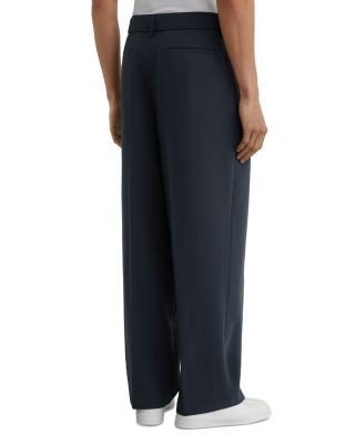 Reiss Relaxed Wide Leg Logo Pleat Trousers