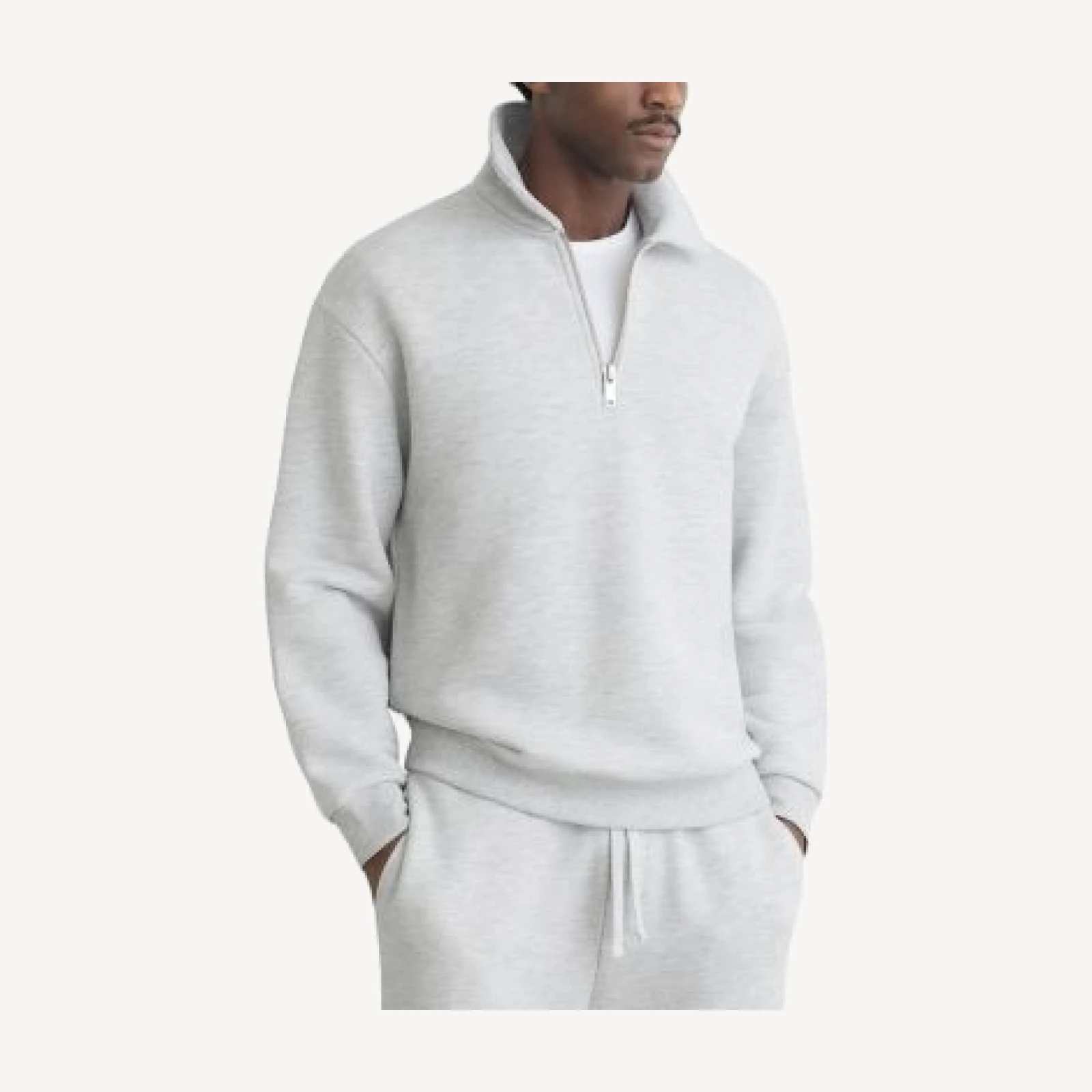 Reiss Heavyweight Half Zip Sweatshirt