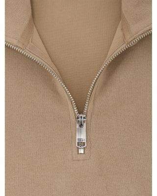 Reiss Brushed Rib Half-Zip Sweatshirt