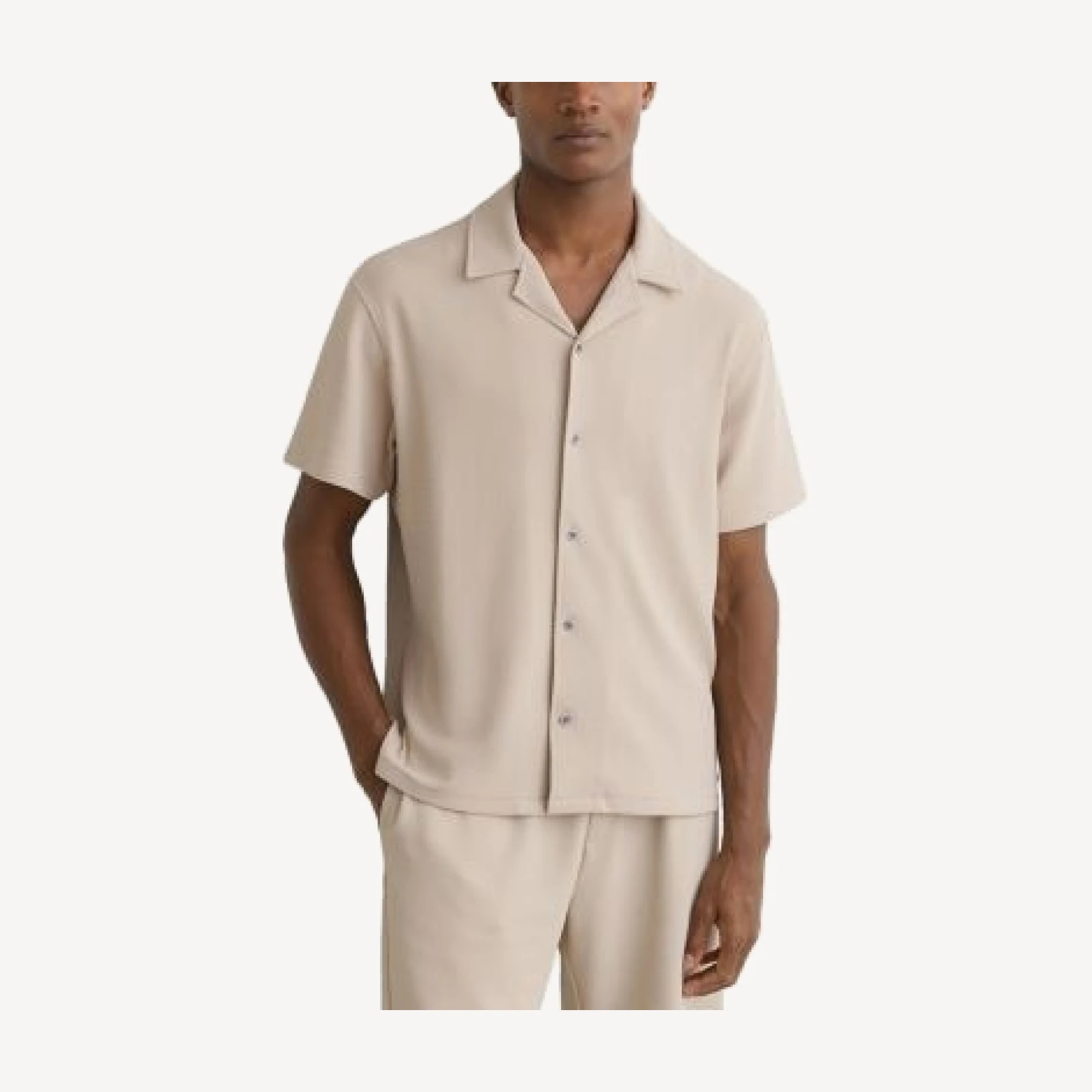 Reiss Cedric Textured Cuban Shirt