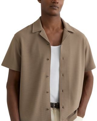 Reiss Short Sleeve Textured Cuban Shirt