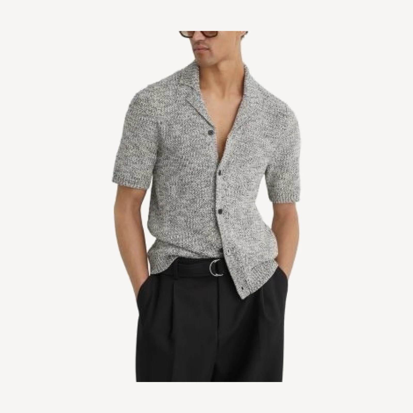 Reiss Addis Regular Fit Marled Knit Shirt