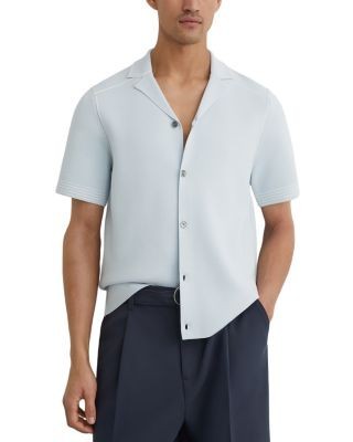 Reiss Wandsworth Chain Stitch Camp Shirt