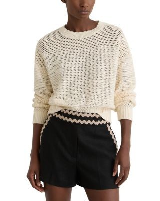 Reiss Linen Wave Trim Shorts