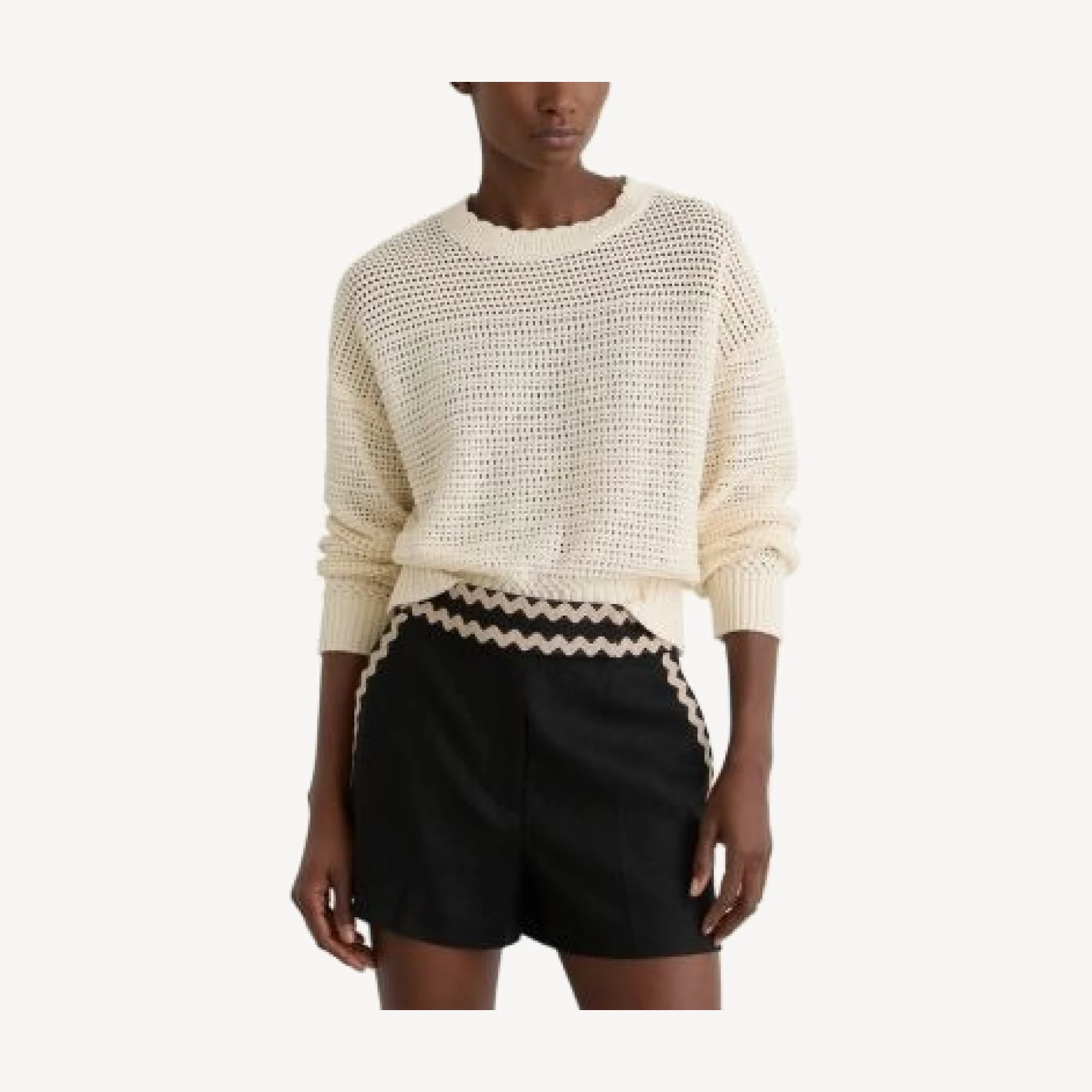 Reiss Linen Wave Trim Shorts