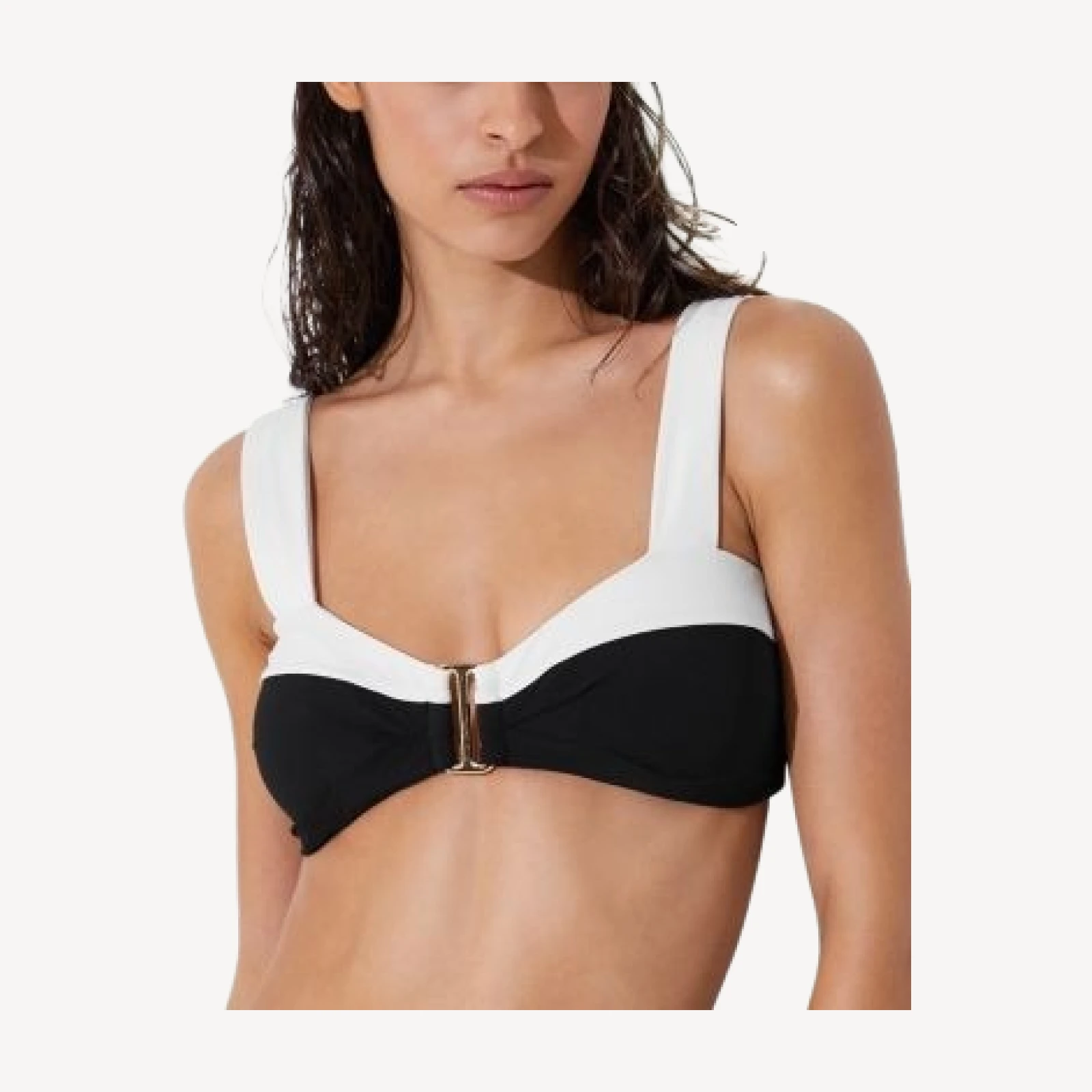 Reiss Abby Color Blocked Bikini Top