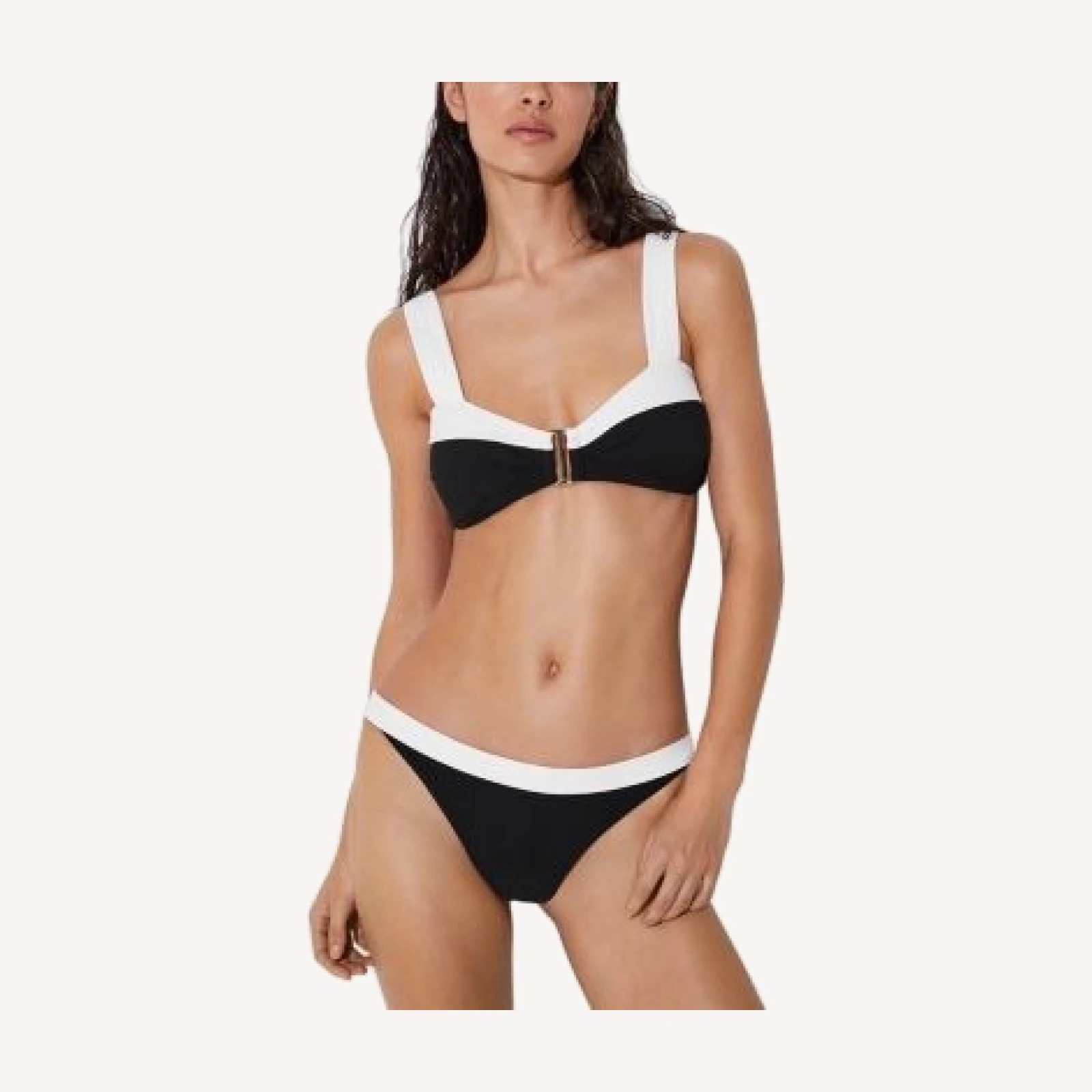 Reiss Abby Color Blocked Bikini Bottom