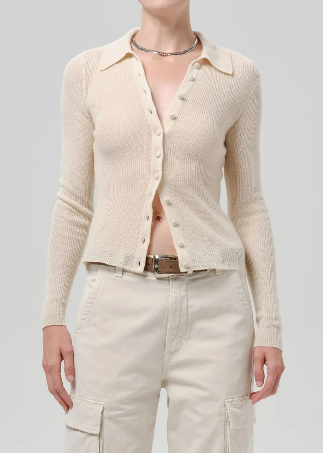 Paloma Cardigan Sweater in Cream