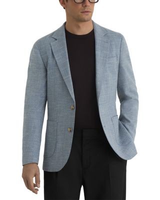 Reiss Manci Single Breasted Two Button Notch Herringbone Blazer