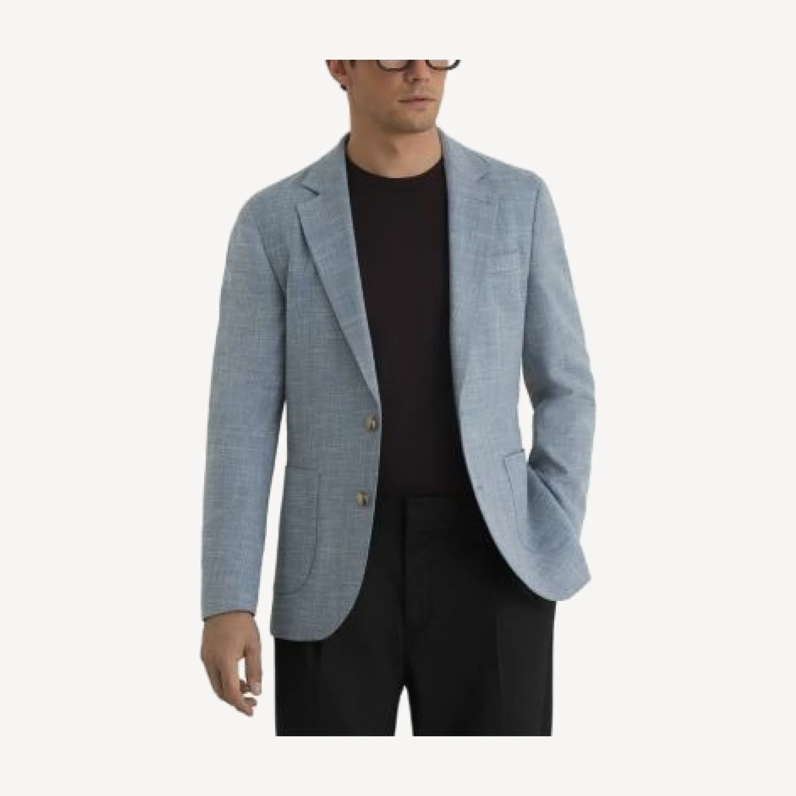 Reiss Manci Single Breasted Two Button Notch Herringbone Blazer