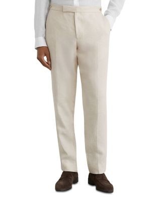 Reiss Atlantic Tailored Fit Linen Twill Suit Trousers