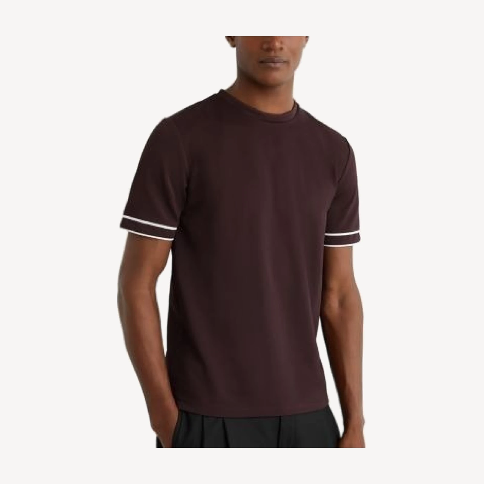 Reiss Oscar Textured Piped Tee