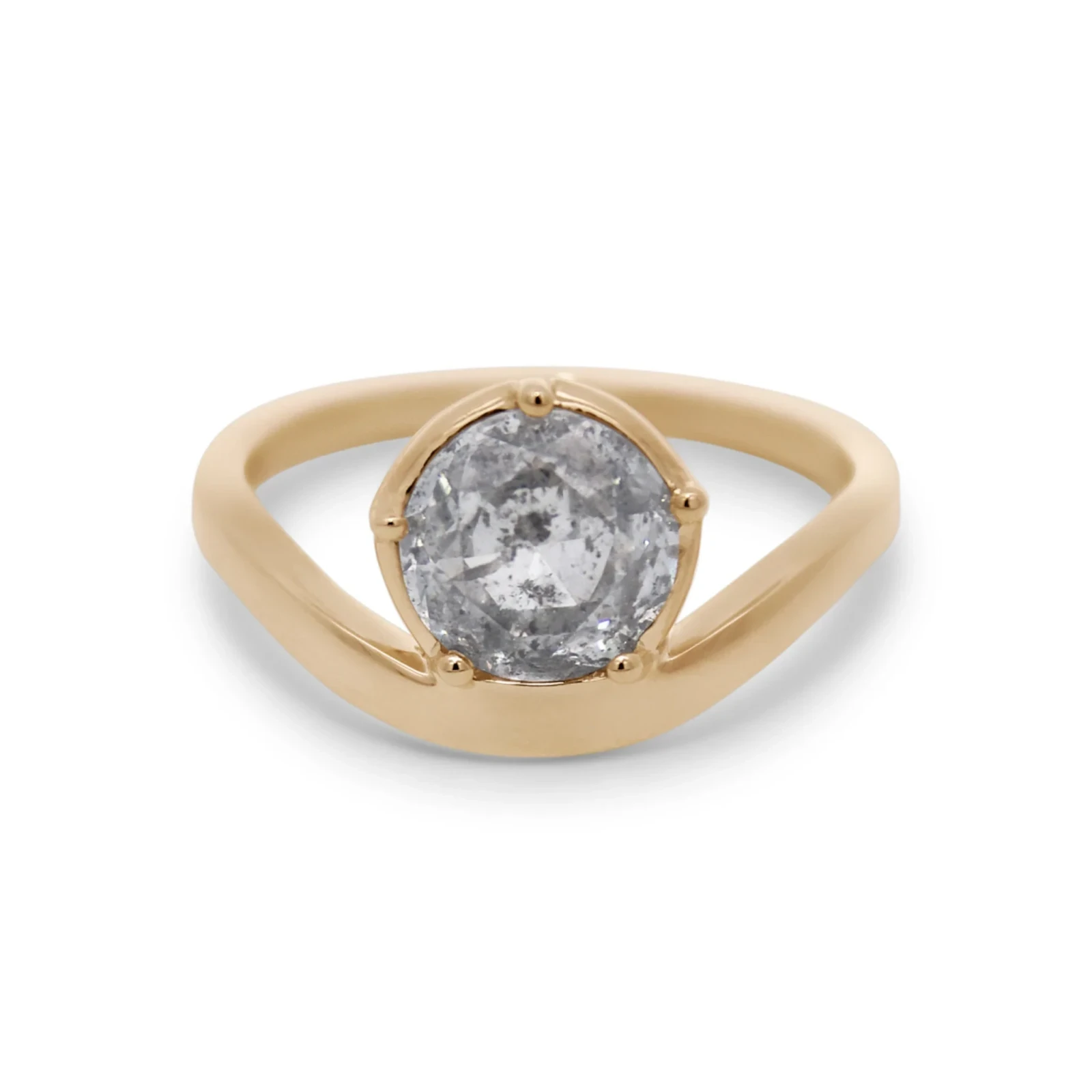 Sway Ring - Yellow Gold & Grey Diamond (1.54ct)