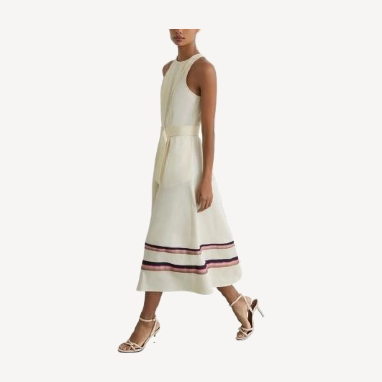 Reiss Sara Stripe Hem Midi Dress