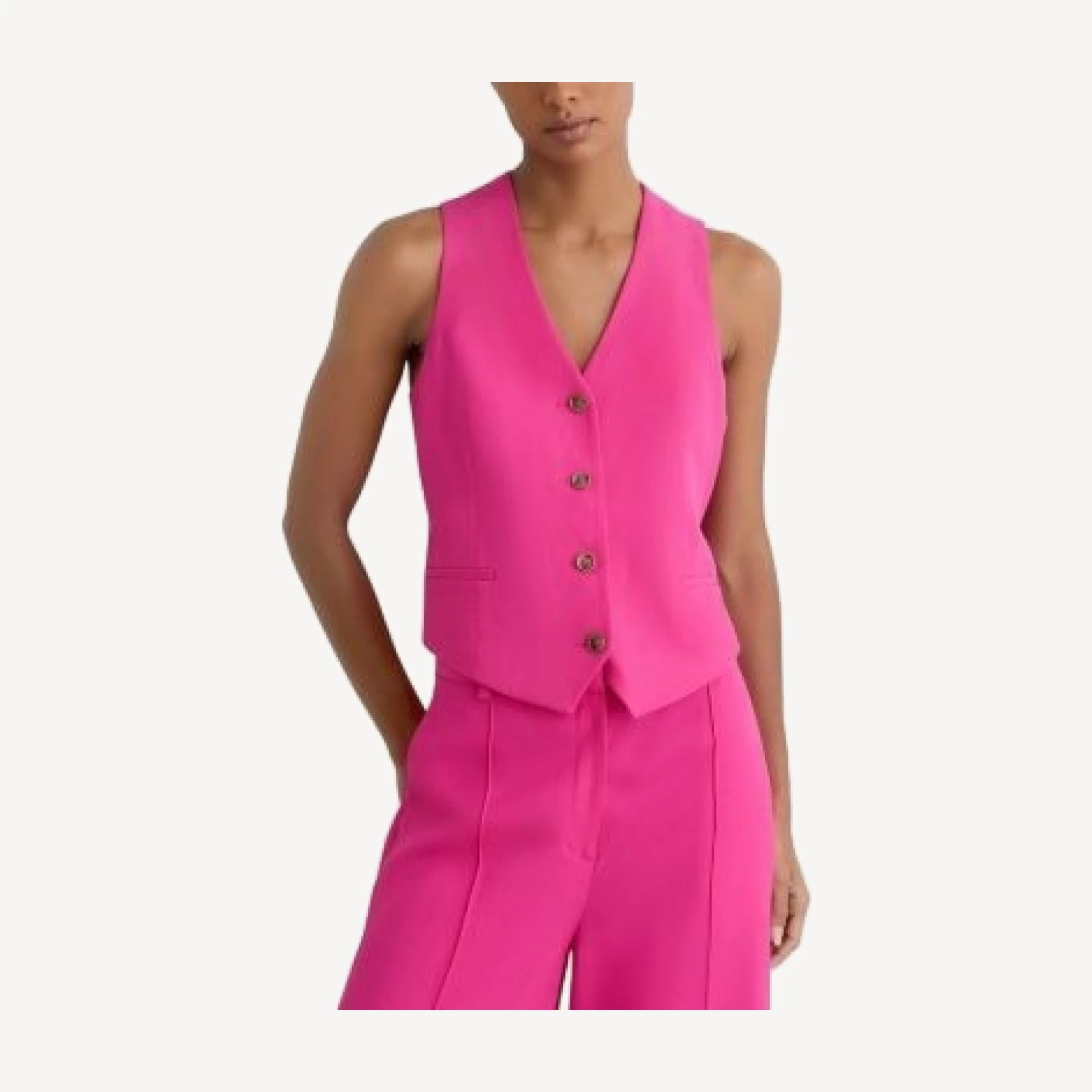 Reiss Charli Button Front Waistcoat
