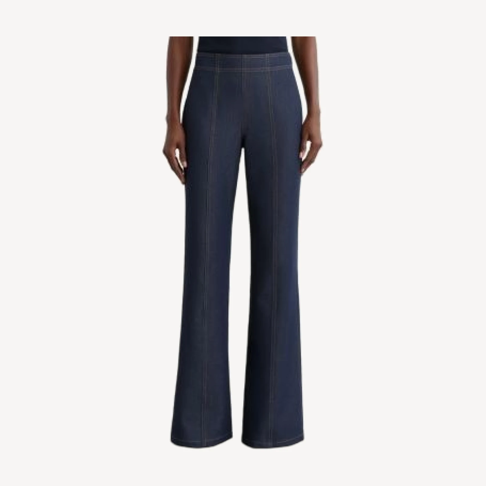 Reiss Edie Mid Rise Flare Leg Jeans in Dark Blue