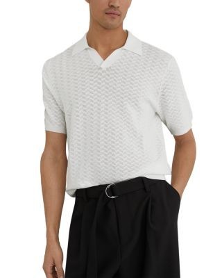 Reiss Slim Fit White Polo Shirt
