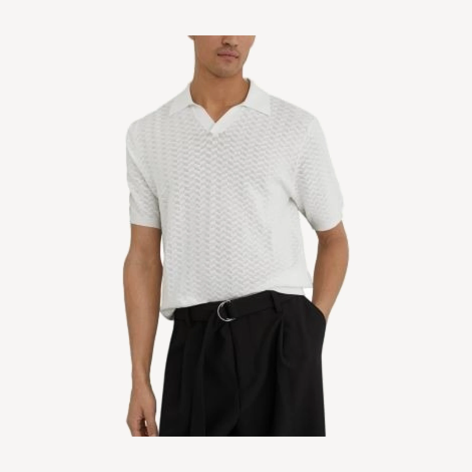 Reiss Slim Fit White Polo Shirt