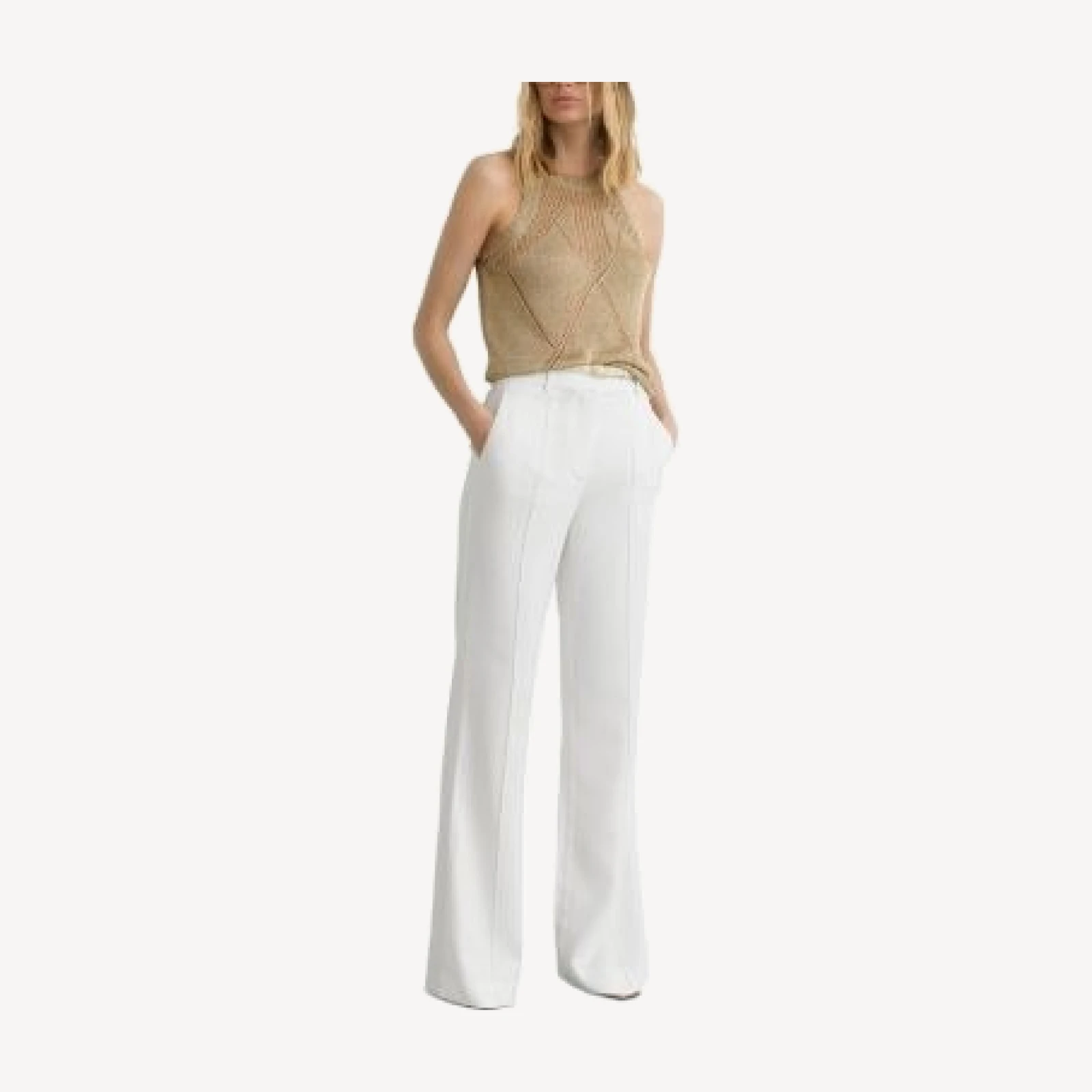 Reiss Maia Metallic Knit Top