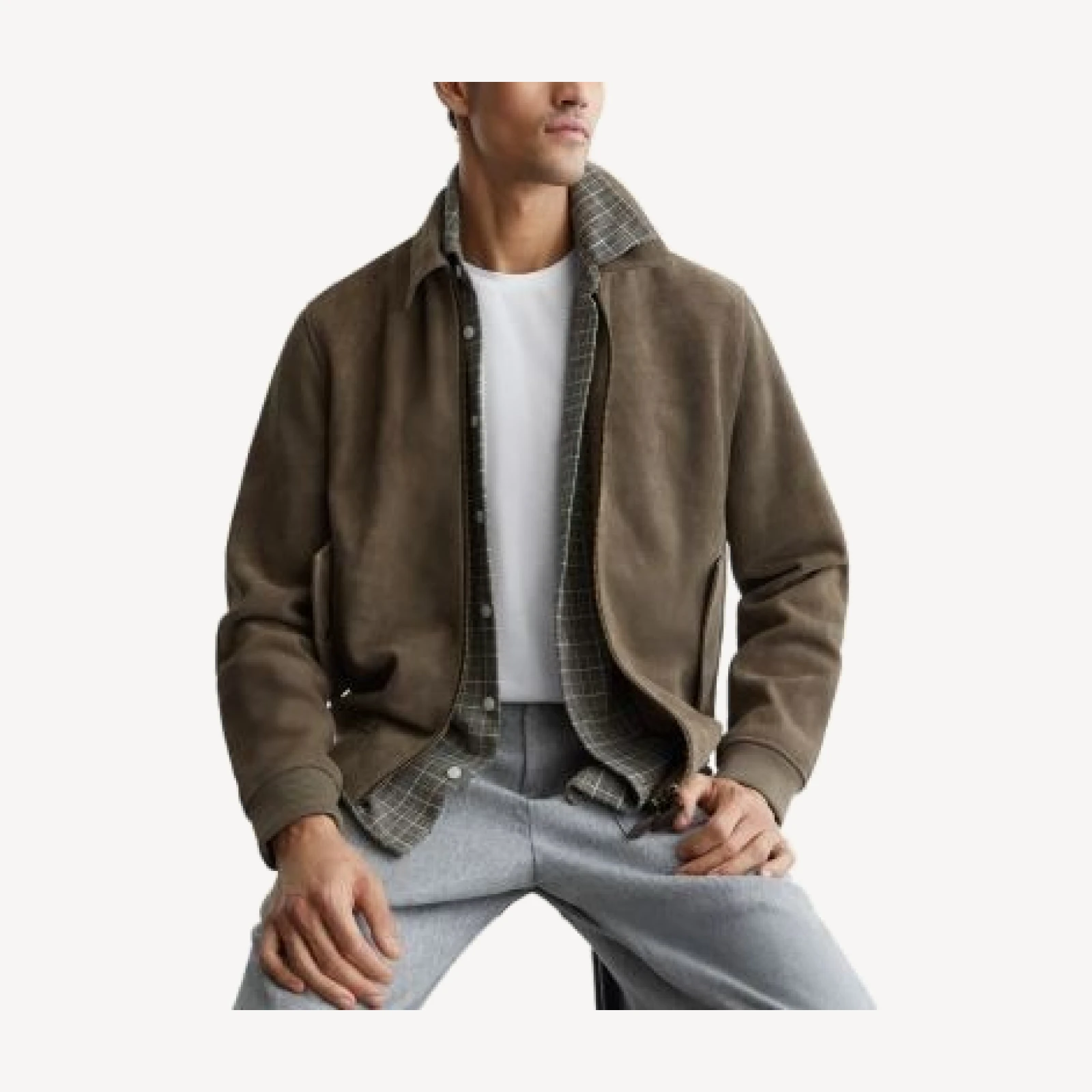 Reiss Sainsie Olive Green Jacket