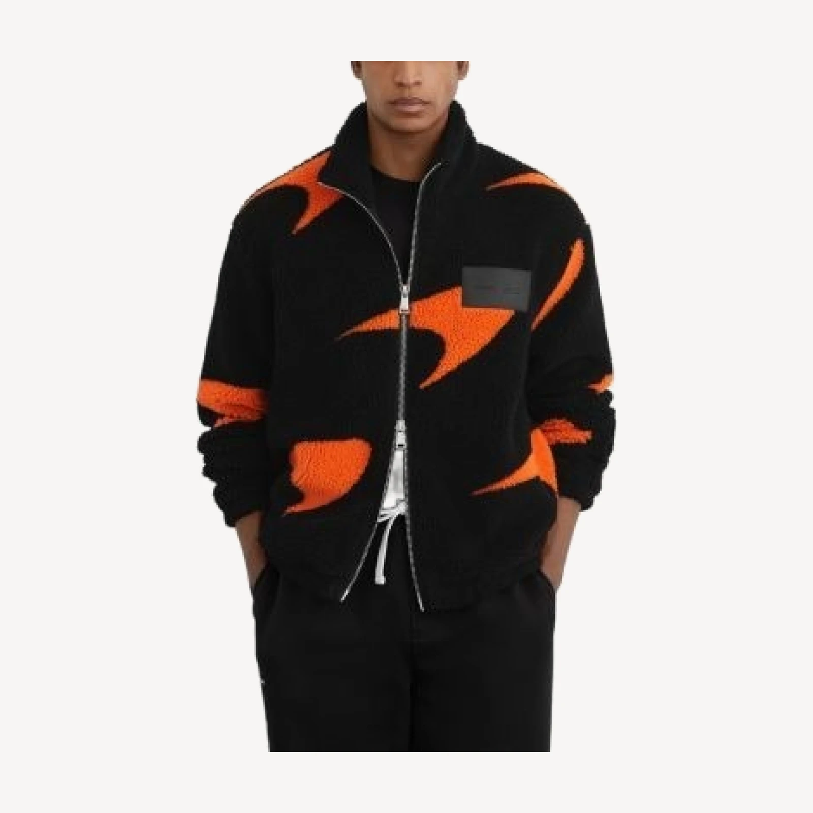 Reiss x McLaren Unisex Black Papaya Speedmark Jacket