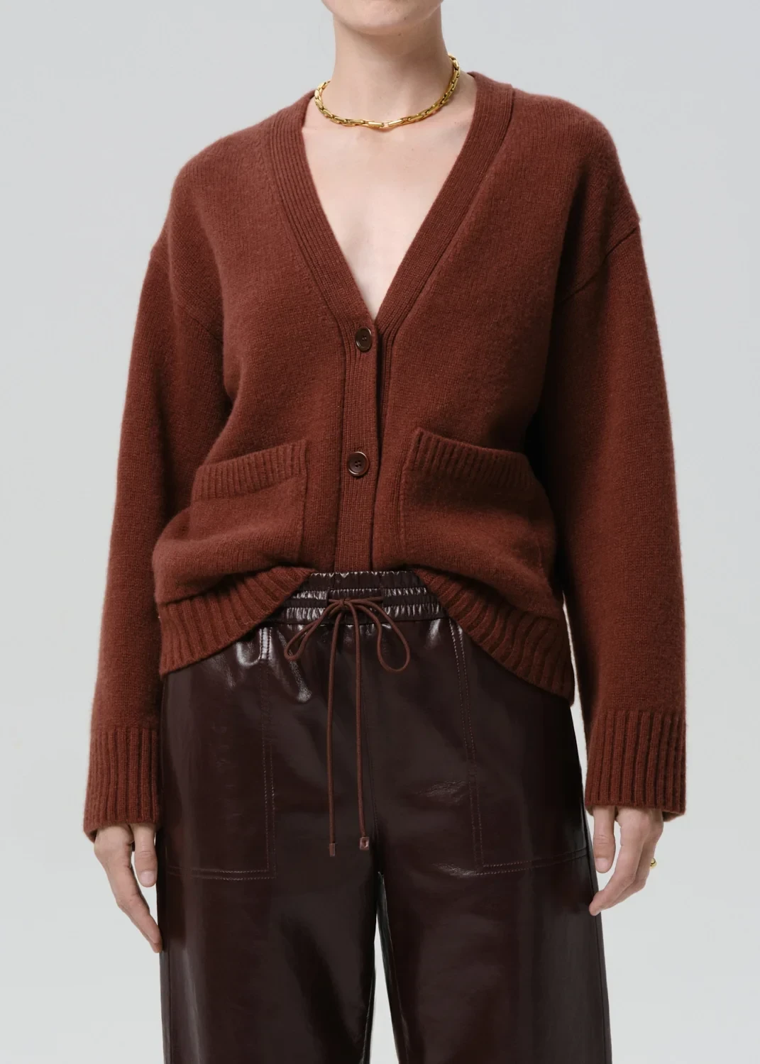 Essential Slouchy Cardigan Sweater in Torrone