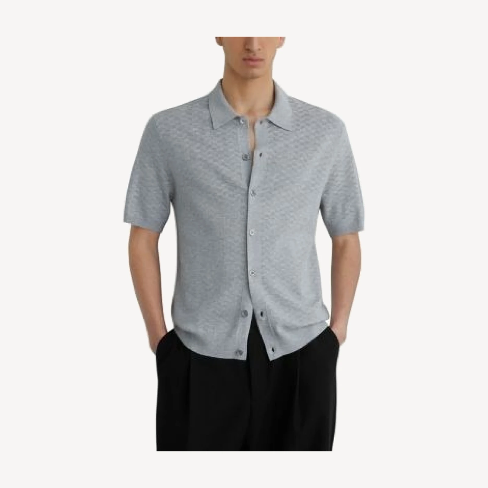 Reiss Phoenix Textured Geo Pattern Shirt